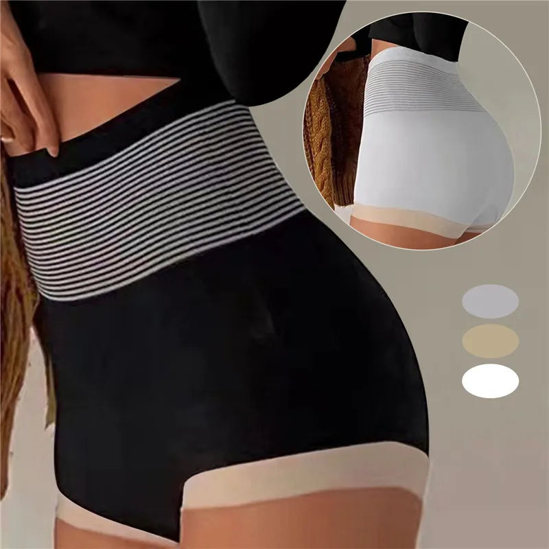 Shorts modeladora sem costura feminina de cintura alta, respirável, que afina a barriga e levanta o bumbum!