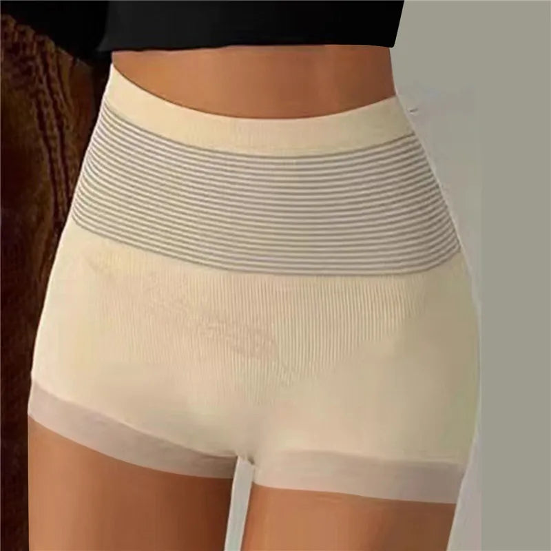 Shorts modeladora sem costura feminina de cintura alta, respirável, que afina a barriga e levanta o bumbum!