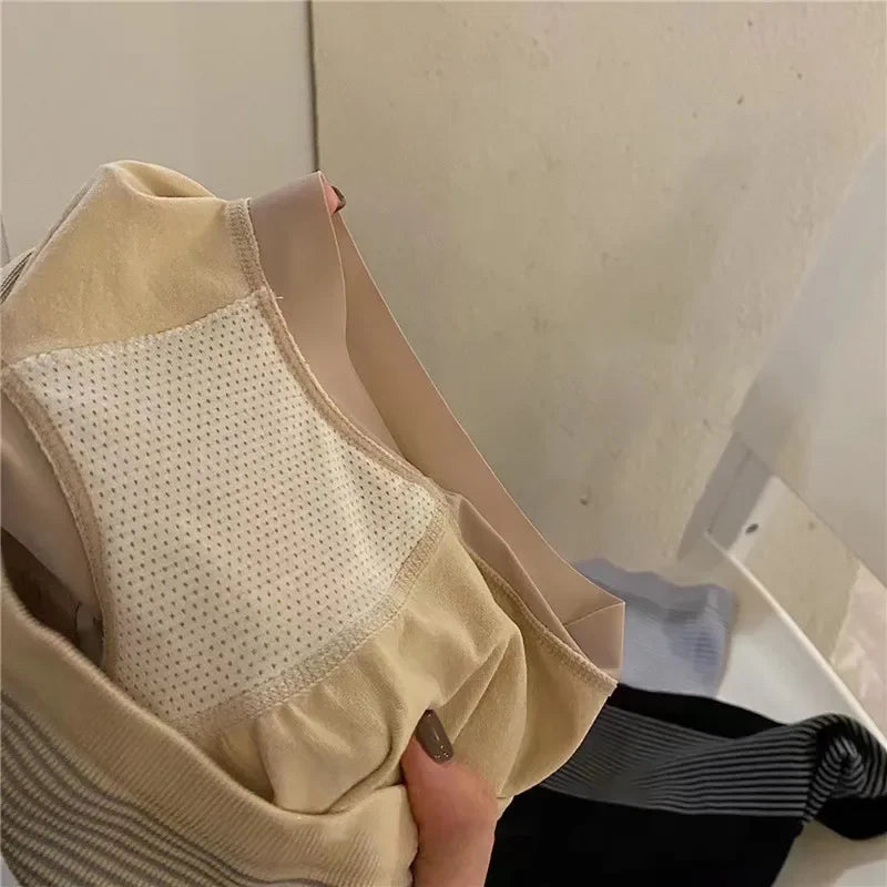 Shorts modeladora sem costura feminina de cintura alta, respirável, que afina a barriga e levanta o bumbum!