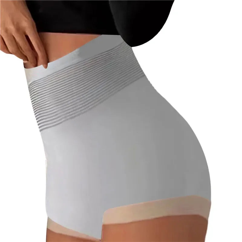 Shorts modeladora sem costura feminina de cintura alta, respirável, que afina a barriga e levanta o bumbum!
