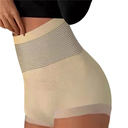Shorts modeladora sem costura feminina de cintura alta, respirável, que afina a barriga e levanta o bumbum!