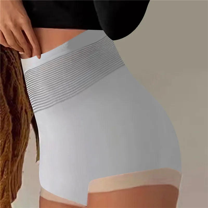 Shorts modeladora sem costura feminina de cintura alta, respirável, que afina a barriga e levanta o bumbum!