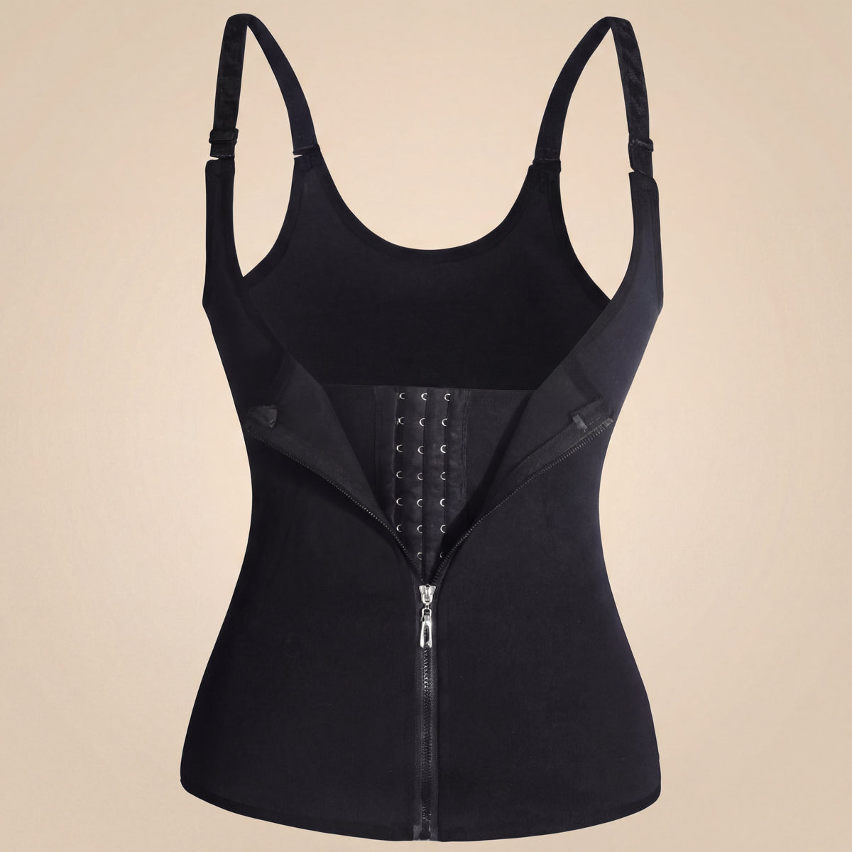 Cinta modeladora feminina para controle abdominal, ideal para exercícios, espartilho modelador pós-parto com zíper e gancho.