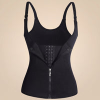 Cinta modeladora feminina para controle abdominal, ideal para exercícios, espartilho modelador pós-parto com zíper e gancho.