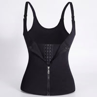 Cinta modeladora feminina para controle abdominal, ideal para exercícios, espartilho modelador pós-parto com zíper e gancho.