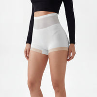 Shorts modeladora sem costura feminina de cintura alta, respirável, que afina a barriga e levanta o bumbum!